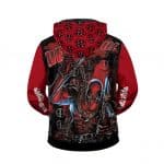 MCU Antihero Deadpool Icon Logo Pattern Dope Zip Up Hoodie