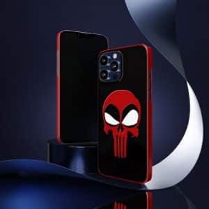 MCU The Punisher and Deadpool Logo Parody iPhone 13 Cover