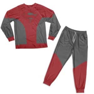 Man of Steel Superman Cosplay Red and Gray Pajamas Set