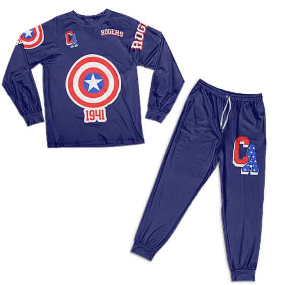 Marvel Classic Captain America Steve Rogers Pajamas Set