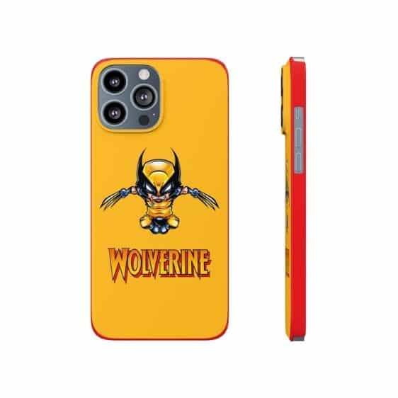 Marvel Comics Chibi Wolverine Art Yellow iPhone 13 Cover