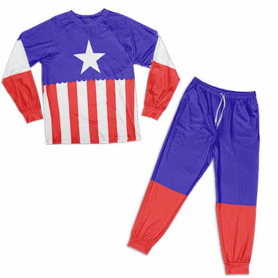 Marvel Comics Classic Captain America Costume Pajamas Set