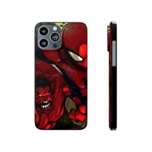 Marvel Comics Spiderman vs Red Hulk iPhone 13 Fitted Case