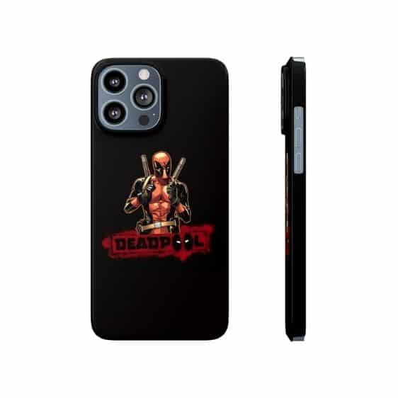 Marvel Mercenary Deadpool Wade Wilson Black iPhone 13 Case