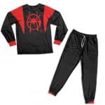 Miles Morales Black Spider-Man Suit Stylish Pajamas Set