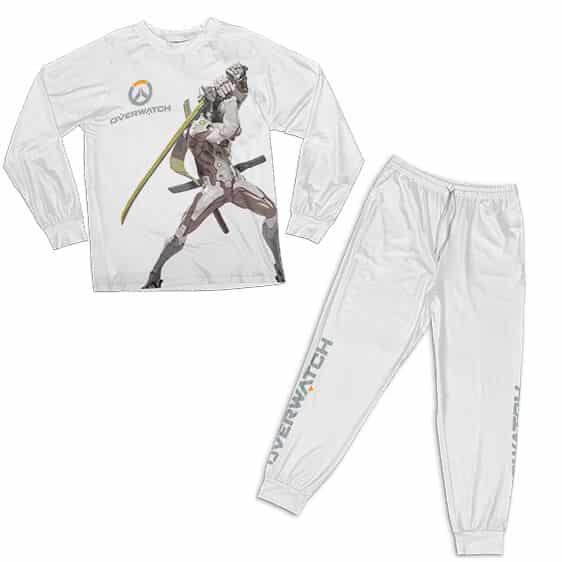 Overwatch Genji Shimada Sparrow Katana White Pyjamas Set