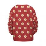 DC Hero The Flash Logo Pattern Stylish Red Kids Sweatshirt