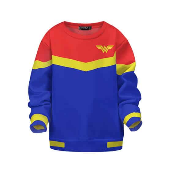 DC Wonder Woman Inspired Costume Stylish Kids Sweatshirt