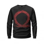 Greek Omega Symbol Minimalistic God Of War Black Sweater