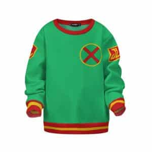 Justice League Martian Manhunter Logo Green Kids Sweatshirt