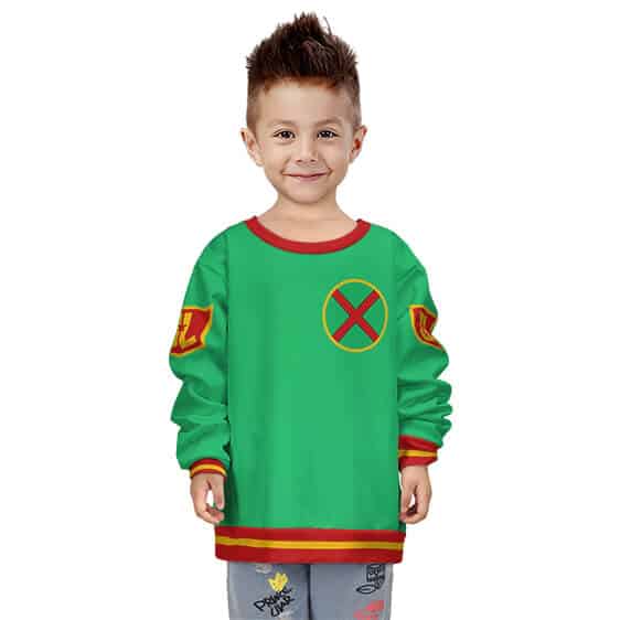 Justice League Martian Manhunter Logo Green Kids Sweatshirt
