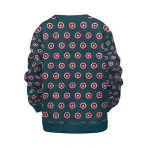Marvel Captain America Iconic Shield Pattern Kids Sweater