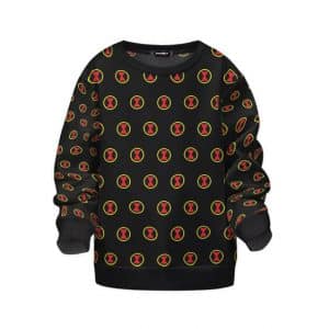 Marvel Comics Black Widow Classic Logo Pattern Kids Sweater