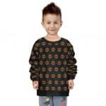 Marvel Comics Black Widow Classic Logo Pattern Kids Sweater