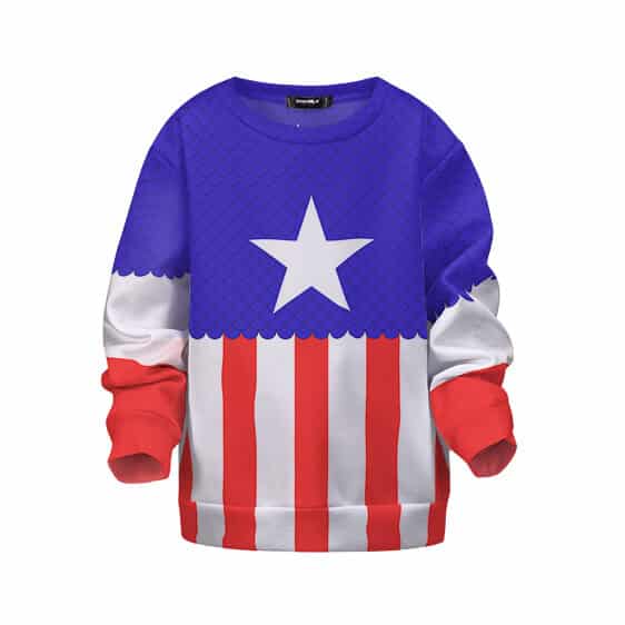 Marvel Comics Classic Captain America Costume Kids Sweatshirt