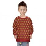 Marvel Comics Vintage Iron Man Head Pattern Children Sweater