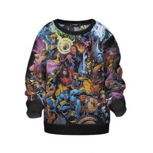 Marvel Comics X-Men Mutant Heroes Artwork Kids Sweatshirt