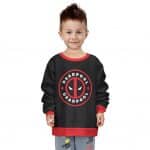 Marvel Deadpool Minimalist Logo Black Kids Sweater