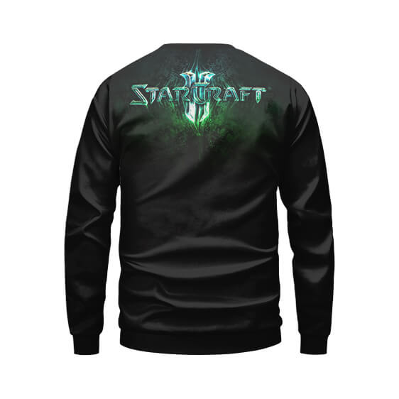 StarCraft Minimalist Game Logo Black Crewneck Sweatshirt