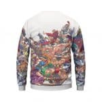 Street Fighter Game Characters Dope White Sweatshirt