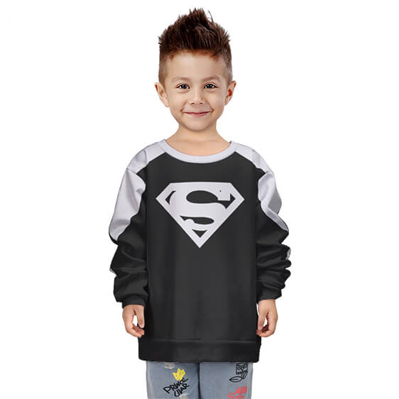 Superman Regeneration Suit Costume Black Kids Sweatshirt