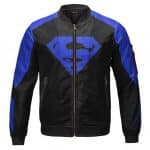 Superman Solar Regeneration Suit Black & Blue Bomber Jacket