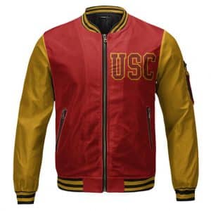 USC Fight On! Marvel Heroes Characters Inspired Bomber Jacket