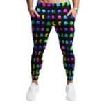 Pac-Man & Ghosts Pattern 8-Bit Art Joggers