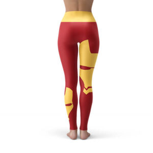Iron Man Silhouette Icon Red & Gold Yoga Pants
