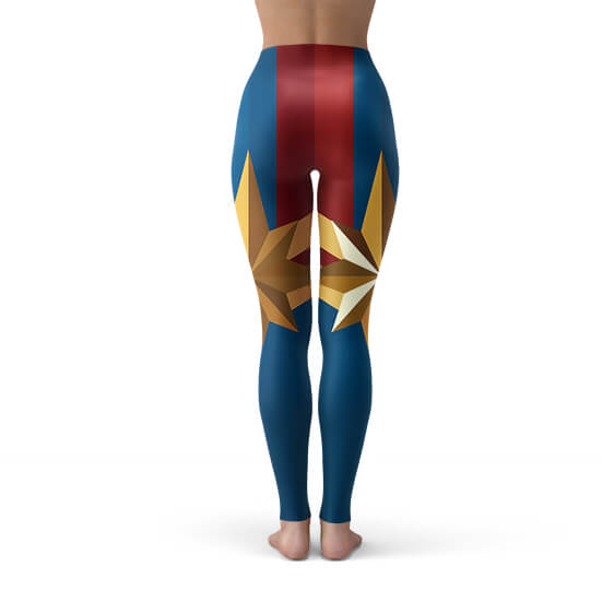 Captain Marvel Costume Cosplay Leggings