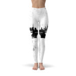 Gotham City Outline Silhouette Batman Yoga Pants