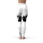 Gotham City Outline Silhouette Batman Yoga Pants