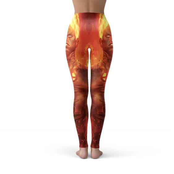 Amazing Human Torch Flame On Leggings