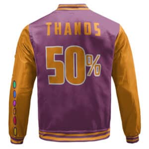 Mad Titan Thanos Cartoon Soul Stone Varsity Jacket