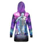 Amazing Silver Surfer Purple Hooded Sweatshirt Dress
