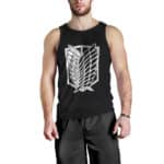 Attack On Titan Survey Corps Symbol Logo Black Tank Top