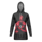 Awesome Daredevil Fan Art Black Hooded Sweatshirt Dress