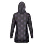 Black Panther Purple Mask Pattern Black Hoodie Dress