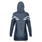 Captain America Blue Cosplay Suit Hooded Sweatshirt Dress