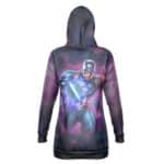 Captain America With Mjolnir Galaxy Hooded Sweatshirt Dress