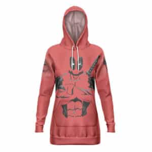 Deadpool Awesome Silhouette Art Red Marvel Hoodie Dress