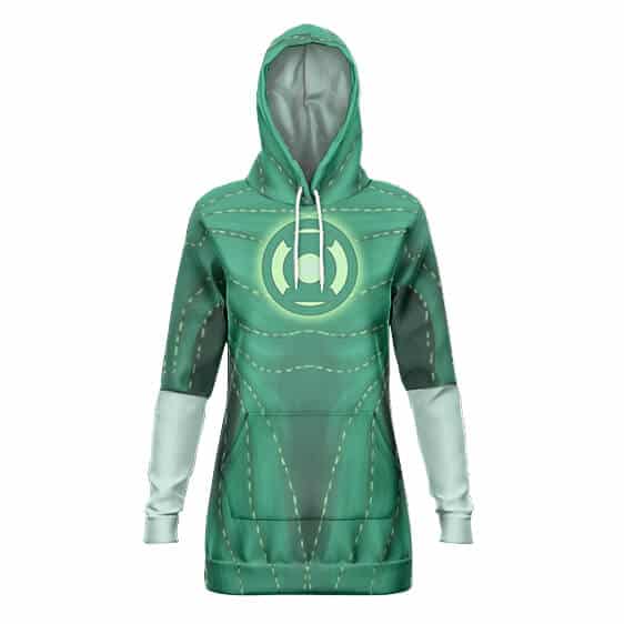Green Lantern Cosplay Concept Art Hooded Sweatshirt Dress