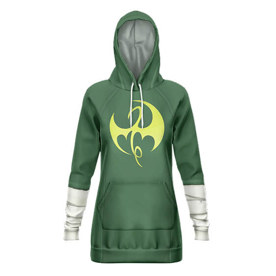 Iron Fist Green Unique Cosplay Hooded Sweatshirt Dress