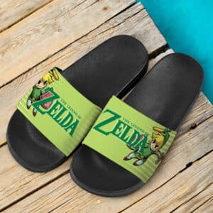 Legend Of Zelda Chibi Link Green Slide Sandals