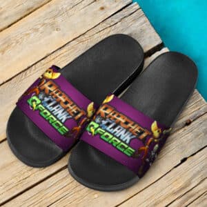 Ratchet & Clank G Force Purple Slide Sandals