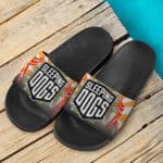 Sleeping Dogs Cityscape Yellow Slide Sandals