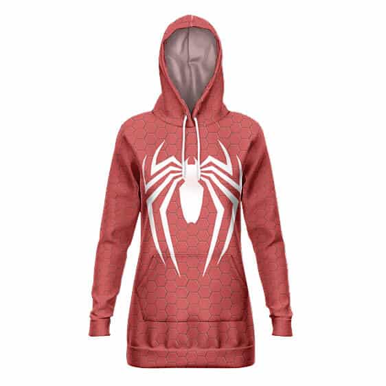 Spider-Man Iconic Spider Logo Hooded Sweatshirt Dress