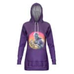 Thanos Infinity Gauntlet Purple Hooded Sweatshirt Dress