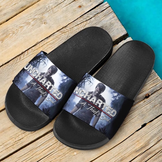 Uncharted 4 Nathan Drake Art Slide Sandals