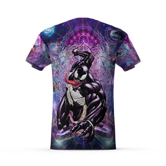 Marvel Venom Trippy Lotus Background T-Shirt